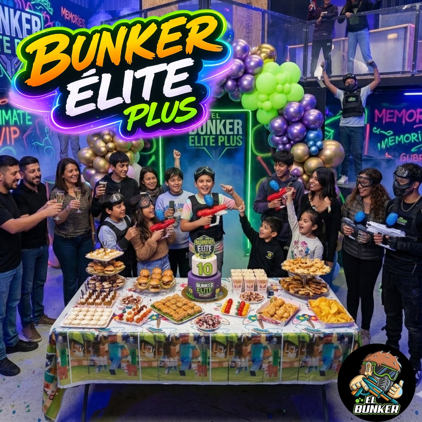 👑 Reserva Cumpleaños Bunker Élite Plus